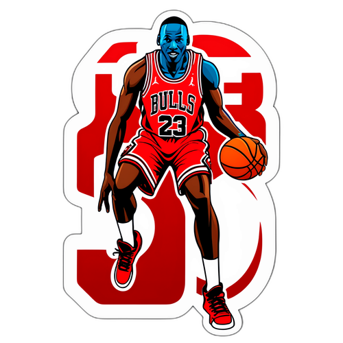 Adesivo giocoso di Michael Jordan