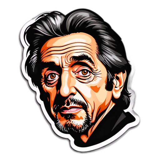 Charmende Al Pacino Karikatur