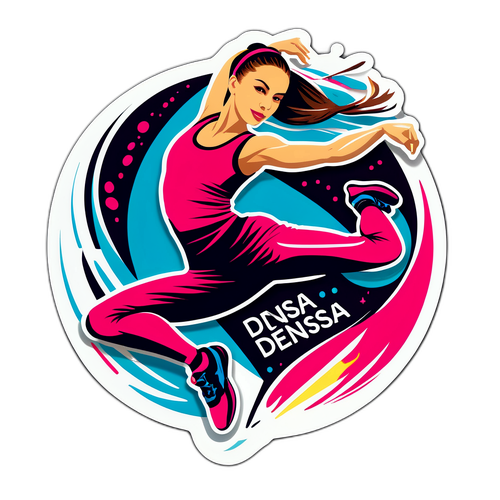 Moderní grafika pro zápas Denisy Pfauserové ve světovém tanci