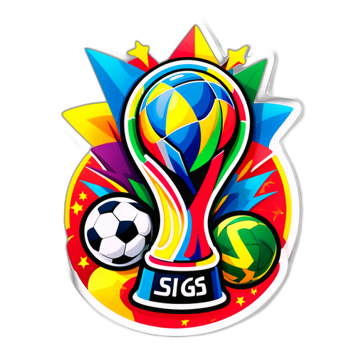 Autocollant Coloré de la Coupe du Monde de la Ligue des Rois