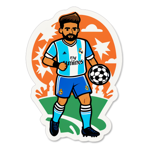 Whimsical Football Match Sticker: Real Madrid vs Pachuca