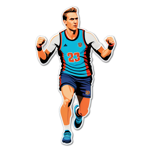 Sportlicher Aaron Karl Aufkleber