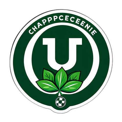 Sticker de Chapecoense con hojas verdes y mensaje de esperanza