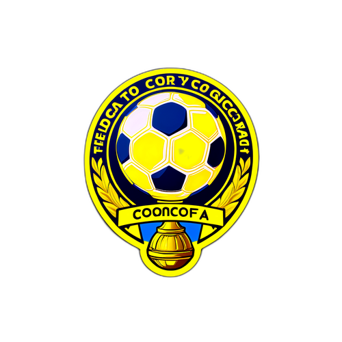 Nhãn dán bóng đá với biểu tượng Cúp Vàng CONCACAF