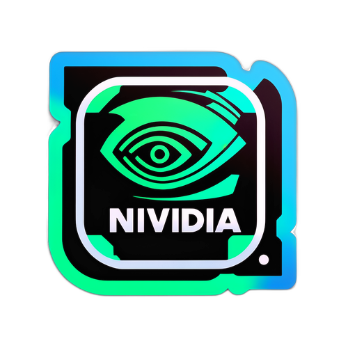 Наклейка про NVIDIA з елементами сучасних технологій