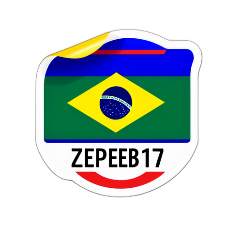 Adesivo da bandeira do Brasil com a data '7 de setembro'