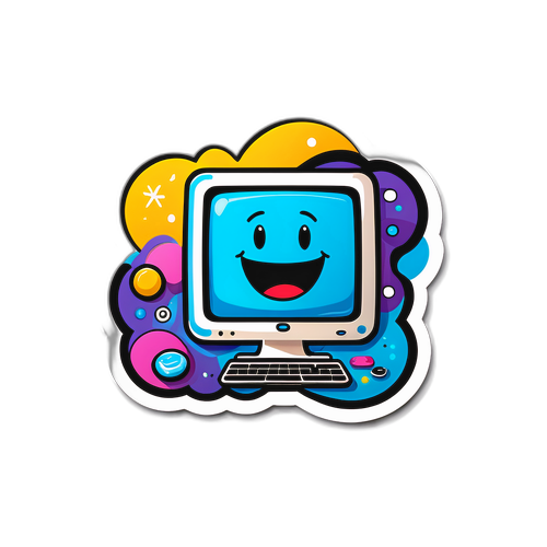 מדבקת מחשב מצחיק