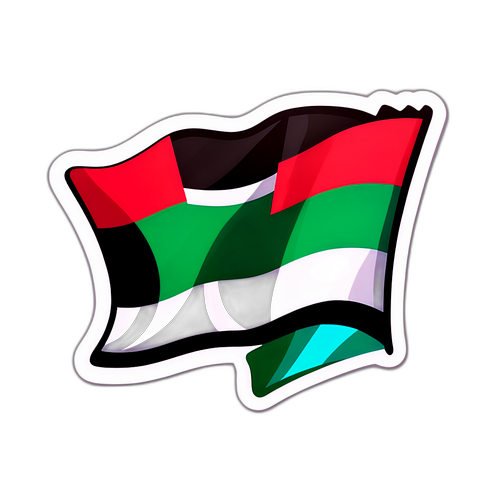 Ilustração Vibrante da Bandeira Palestina
