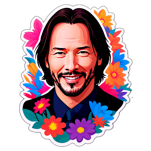 Sticker cu Keanu Reeves