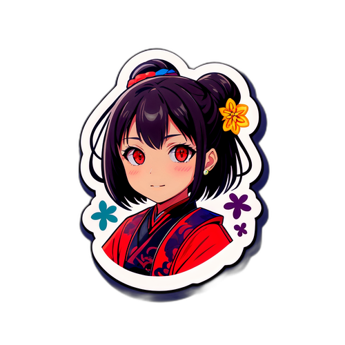 ファッションに特化したKanda Aikaのユニークなセンスを強調するステッカー