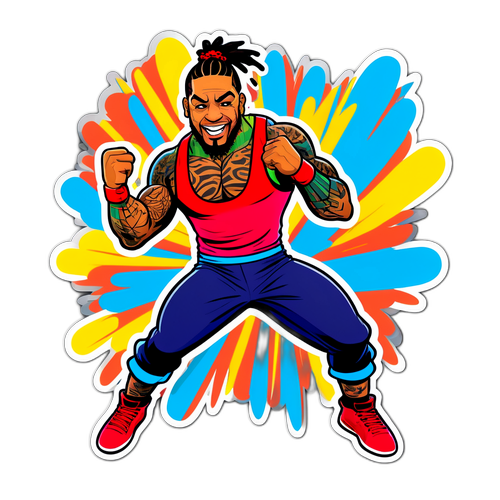 Dynamic Cartoon Sticker of Jey Uso