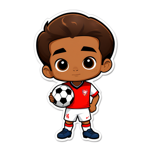 Hình ảnh chibi của cầu thủ Arsenal trong áo số 14