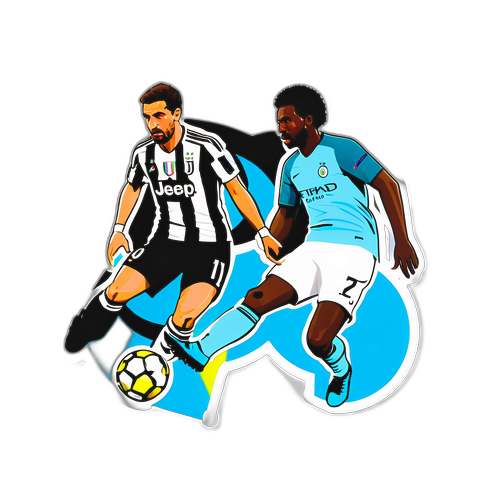 Etichetă cu o scenă dintr-un meci între Juventus și Man City