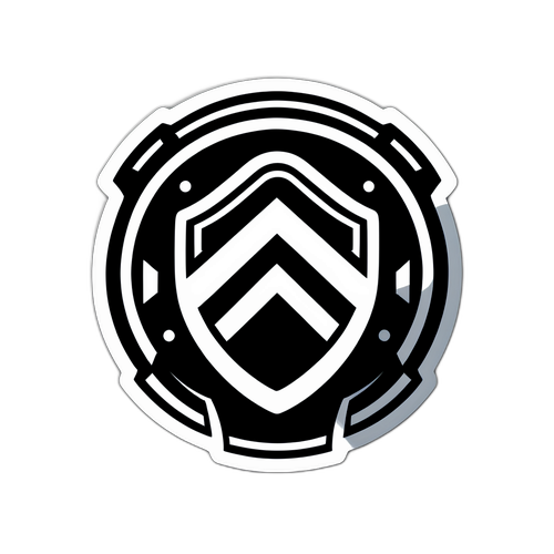 Futurystyczny sticker 'highguard'