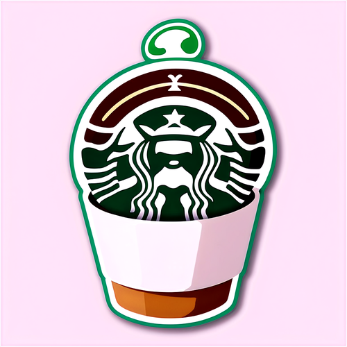 Whimsical Coffee Culture Sticker