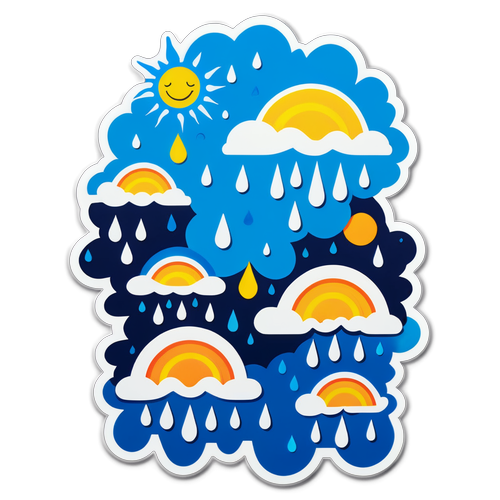 Cheerful Oklahoma City Weather Sticker