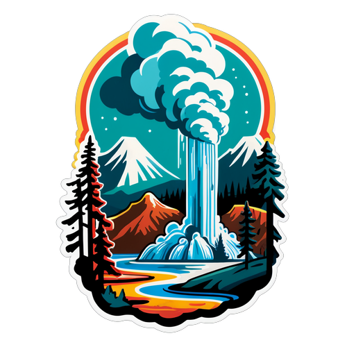 Ultimate Adventure Awaits: Experience Yellowstone's Explosive Beauty in a Stunning Sticker!