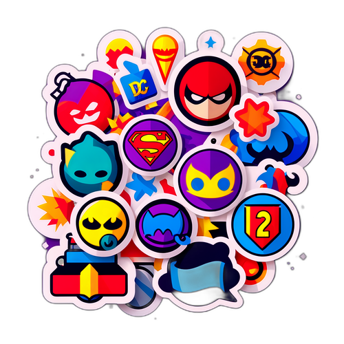 다양한 보드 아이콘을 결합한 디자인 스티커