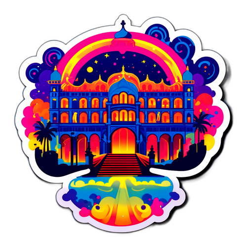 Autocolant artistic cu Palatul Hall