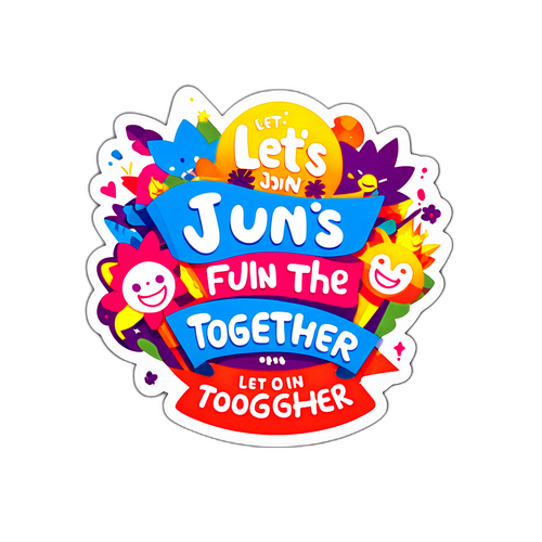 สติกเกอร์ต้อนรับเทศกาลที่นนทบุรี "มาร่วมสนุกกันเถอะ!"