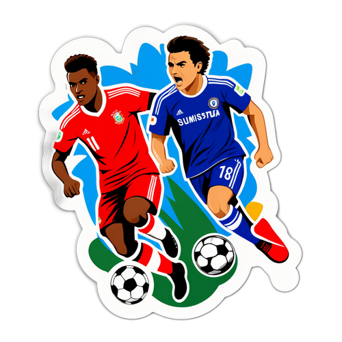 첼시 대 벤피카 축구 매치 스티커