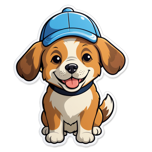 Kaakit-akit na Sticker ng Cute na Aso