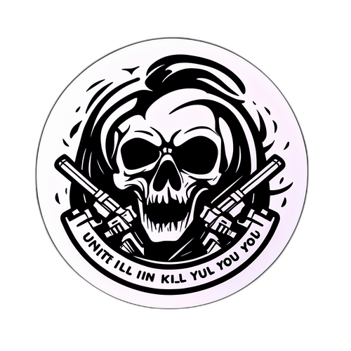 Minimalistische Sticker geïnspireerd door 'Until I Kill You'