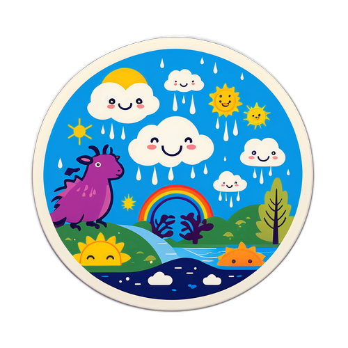 Иллюстрация с чувствительными к погоде существами