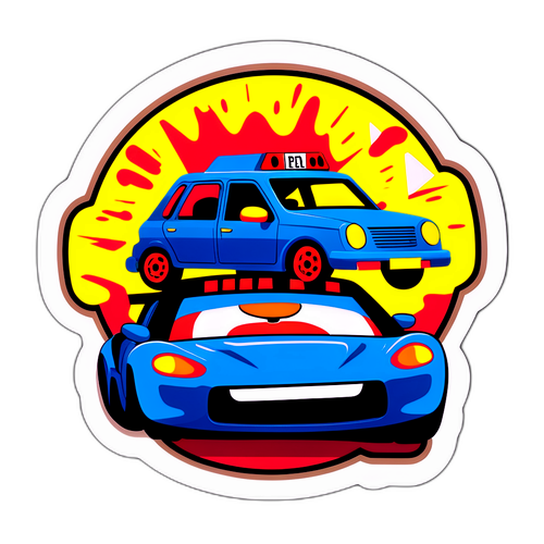 Verkeersveiligheid Cartoon Auto Sticker