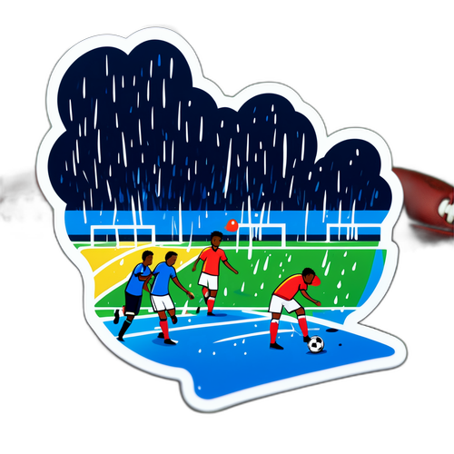 ฉากฝนบนสนามฟุตบอล