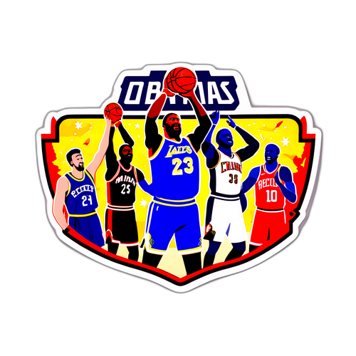 慶祝NBA盛事的貼紙設計