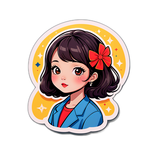 여름 패션 센스를 반영한 일러스트 스티커