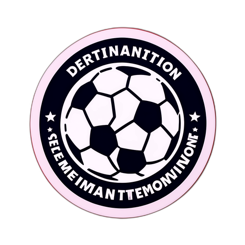 Motiverande klistermärke med fotboll