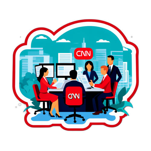 Stiker CNN dalam Suasana Berita