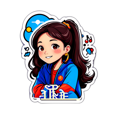 青春活力的林安可貼紙設計