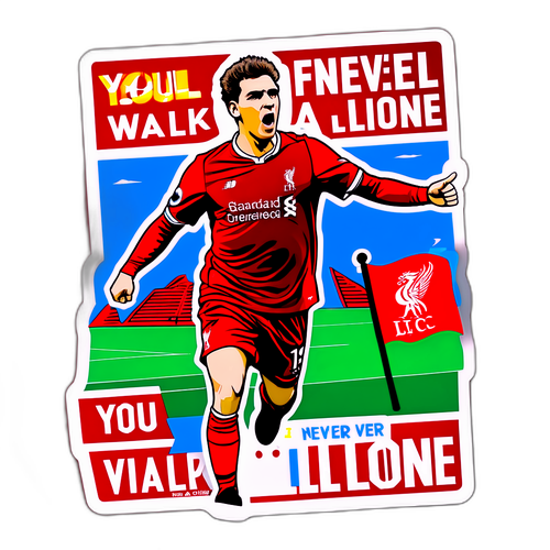 En lidenskapelig Liverpool FC-fan med flagg