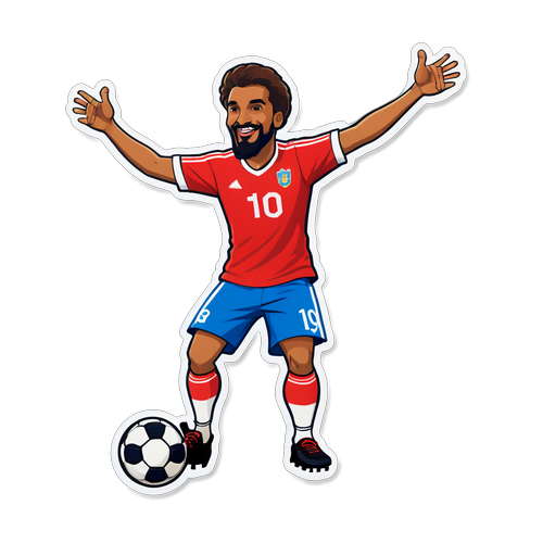 Stylish Soccer Player Sticker