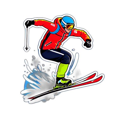 Inspirierende Illustration von Andreas Wellinger beim Skispringen im Winter