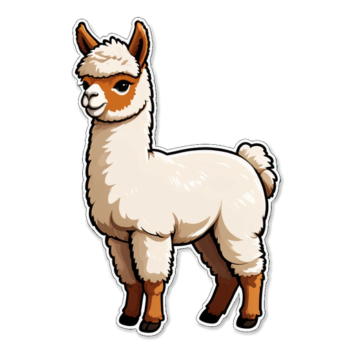 Unleash Cuteness Overload: Meet the Adorable Alpaca Sticker That Will Melt Your Heart!