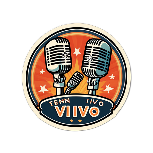 Sticker Retro 'TN en Vivo'