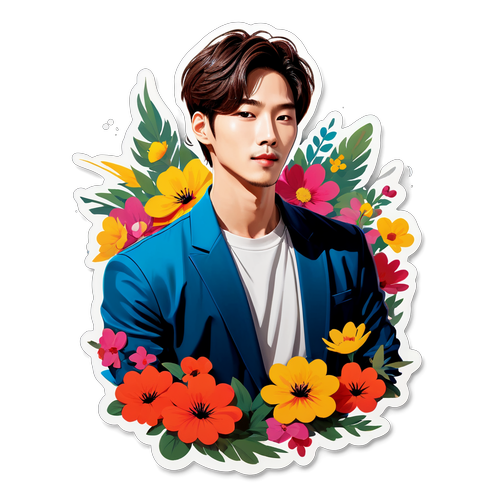 Stunning Elegance: Song Jae Rim in a Flower-Filled Dreamscape!