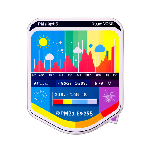 สติกเกอร์แสดงค่าฝุ่น PM 2.5