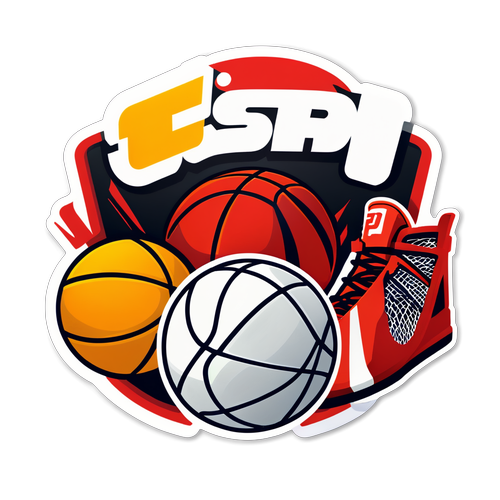Edgy ESPN Sports Sticker Design
