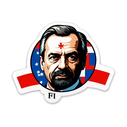 Symbolisches Sticker-Design: FPÖ und Herbert Kickl