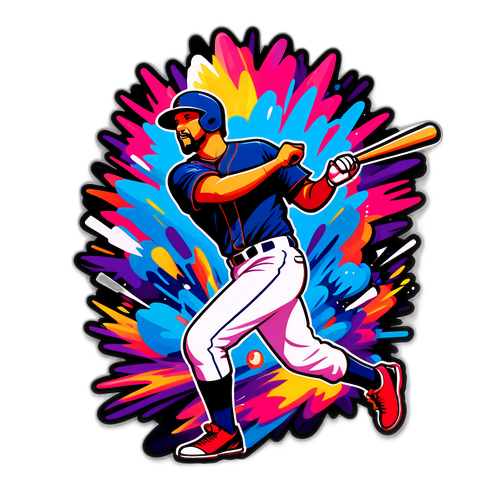 Colorful Baseball Explosion