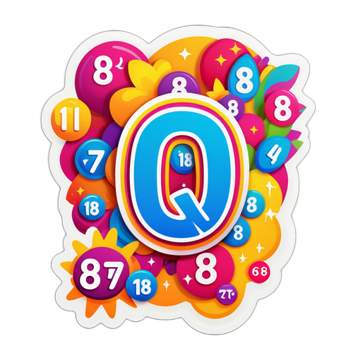 Sticker Colorido de Quina 6798