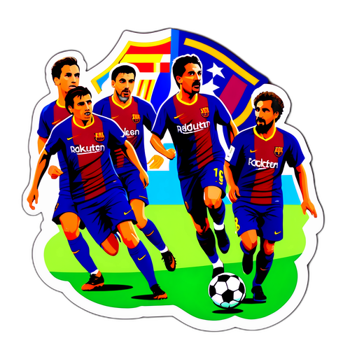 바르셀로나 축구 스타 스티커