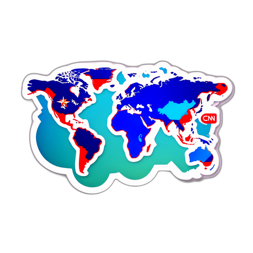 CNN-logo yhdistettynä maailman karttaan