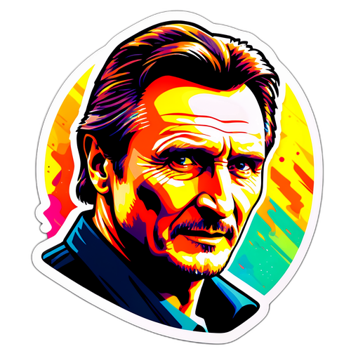 Sticker z Liamem Neesonem jako bohaterem akcji