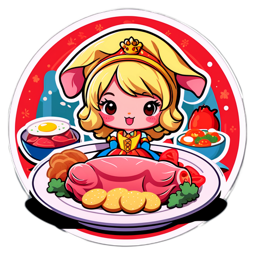 豬肉公主食物貼紙